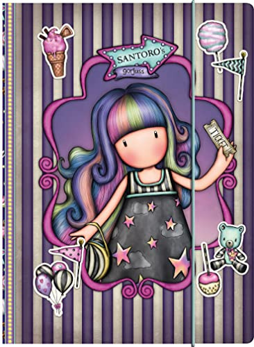 safta 812GJ16 Notizbuch Folio Hardcover mit elastischem Gorjuss Fairground Up and Away 24,8 x 9 x 33,4 cm, bunt