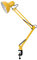 Mengjay Leuchten Klemm-Gelenkleuchte, LED Schreibtischlampe, Arbeitsplatz Leuchte, 1 flammige Klemmlampe Vintage, Klemmleuchte in Schwarz glänzend, Lampe mit Schalter, E27 Fassung (Gelb)