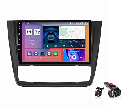 DLYAXFG Android 12 Navi Autoradio Stereo Receiver für BMW 1 Series E81 E82 E87 E88 2004-2012 Sat Nav GPS Sender 9 zoll Auto Navigationsgeräte MP5 Multimedia Player mit 4G WIFI SWC DSP Carplay,A,M500S