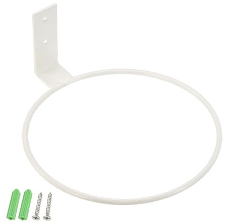 PATIKIL 6 Inch Flower Pot Holder, Ring Wall Mounted Plant Stand Rack for Home Indoor Outdoor, White