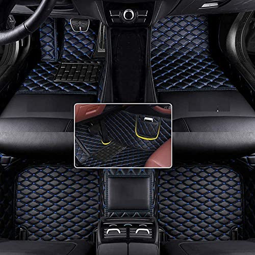 Fußmatten Leder Fussmatten Auto für Tesla Model Y 2021 2022 2023 (LHD), Custom Wasserdicht Anti Rutsch Bodenmatten All-Inclusive-Stil Abnutzung Vorne Und Hinten FußMatten Auto ZubehöR