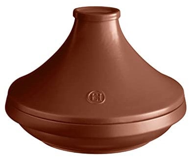 Emile Henry EH149567 Tajine en céramique 2L Delight, compatible induction, diam 26 cm, 4 à 6 pers, couleur Sienne