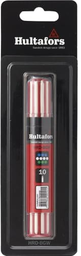 Hultafors Dry Marker Refill, Building Mechanical Pencil Refill, 2.8mm Round Lead [HRD_BGW] B Blue, G Green, W White