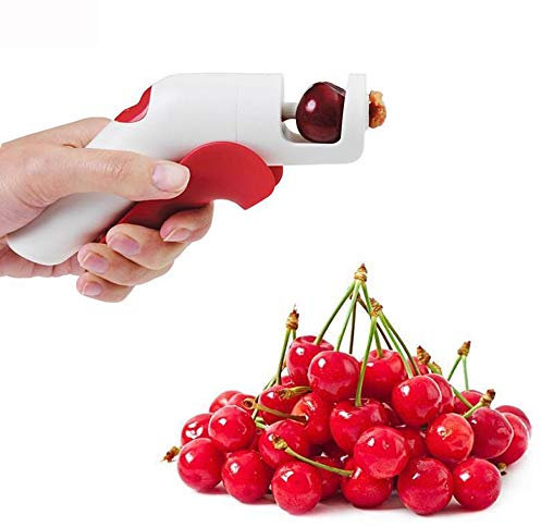 Romeeton Cherry Olive Pitter Corer Stoner Pit Fruit Stones Removal Squeeze Grip Kitchen Handheld Tool