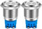Gebildet 2pcs AC/DC 12V 19mm Allarme Cicalino con Lampada Flash 90dB Indicatore Cicalino Flash in Acciaio Inossidabile, per Pannello di Controllo Elettrico, Progetto Fai da Te(LED Rosso)