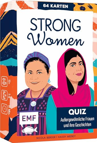 Edition Michael Fischer / EMF Verlag Kartenspiel: Strong Women: Das Quizspiel mit 64 Porträts, Zitaten und Fragen über mutige Frauen: Jane Goodall, Michelle Obama, Rosa Parks und viele mehr