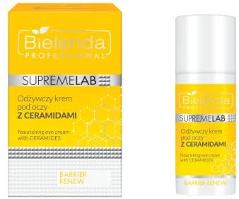 Bielenda Professional Supremelab Barrier Renew Nutritional Eye Cream mit Ceramiden, Augenpflege mindert Falten und Augenringe, intensive Augenpflege, 15 ml