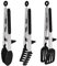 QXNDXQ Juego de 3 pinzas para parrilla, pinzas para espagueti, pinzas para cocina, pinzas para cocinar, pinzas para alimentos resistentes al calor de acero inoxidable con puntas de silicona