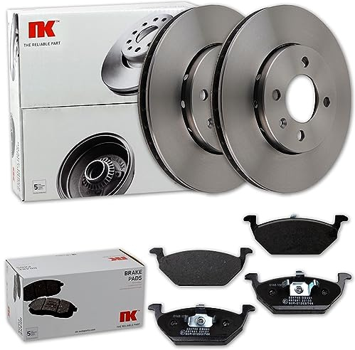 NK Bremsscheiben 256mm + Beläge vorne | 2047157 + 224740 Kompatibel mit Citigo (NF1),Load Up! (121, 122, BL1, BL2),Mii (KF1, KE1),UP! (121, 122, BL1, BL2, BL3, 123)