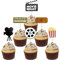 Guoguonb 3 Sätze Movie Theater Tortendekorationen Kamera Popcorn Kuchendekoration Cake Topper Hollywood Themen Cupcake für Kindergeburtstag Party Dekoration