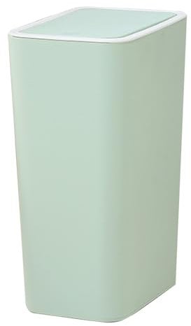 lembrd Bathroom Trash Can With Lid, 2.6 Gallon / 10 Liter Small Offic-e Bin, Plasti-c Wastebasket With Pop-up Lid, Kitchen Waste Bins Modern Trash Can For Toilet, Offic-e, Bedroom, Living Room
