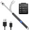 LiRiQi Lichtbogen Feuerzeug Elektrisch, Stabfeuerzeug mit längerer Hals, USB Aufladbar Elektro LED-Display Plasma Kerzenanzünder für Küche, Kerzen, Kerzen, Gasherde, Grill, Camping, Schwarz