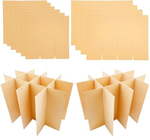 2 Sets Glass Divider Kits for Moving Cardboard Dividers for Boxes,Glassware Dish Packing Moving Boxes Kits,10 Corrugate Dividers Fits in 16 x 12 x 12 Inch Box (Box Not Included)
