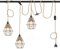 Hängelampe Pendelleuchte 3-Flammig mit Stecker Schalter Lampenfassung E27 Vintage Plug in Hängeleuchte Küche Pavillon Textilkabel Käfige Lampenschirm Küchenlampe Pflanzenlampe 840cm Hanfseil Kabel
