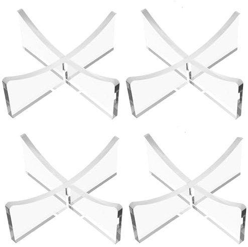 UoYeet Ballständer für Präsentation und Aufbewahrung, 4er-Pack klare Acryl-Ballhalter für Softball, Baseball, Tennisball und Feldhockey, 1,9x1,9x1 Zoll