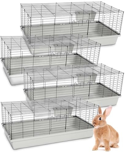 PETGARD 4er-Set Kleintier-Käfig Sammy - Kaninchen-Stall - Meerschweinchen-Stall - Heimtier-Käfig - Hasen-Käfig 119 x 59 x 46 cm