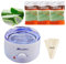Waxing Warmer Wax kit for Hair Removal Wax Pot for Waxing Professional with Bowl 3 Bags Wax Beads and Applicator Sticks at Home Wax Machine for Full Body Waxing (Aloe Vera White Pot)