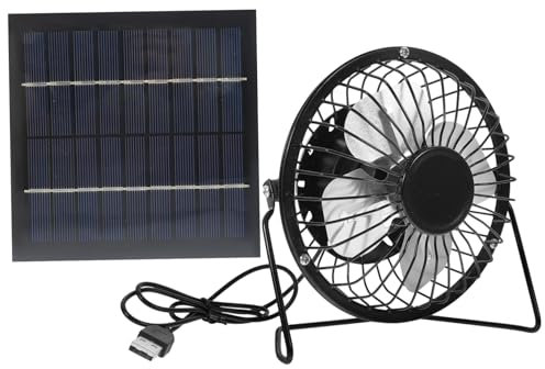 VANZACK Kit De Ventilador Solar De Disipador De Para Mascotas Panel De Carga Ligero Fácil De Instalar