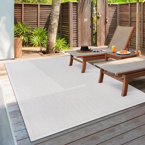 the carpet Lagos Tapis d'extérieur Robuste, Moderne, résistant aux intempéries et aux UV, adapté pour Le Balcon, la terrasse et Le Jardin d'hiver, tissé à Plat, Multi 2, 60 x 110 cm