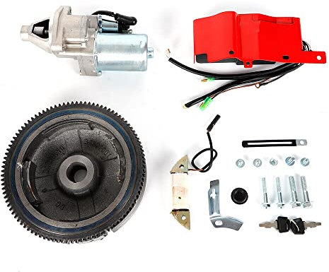 FUNYSF Kit di avviamento elettrico volano per Honda GX390 13HP 11HP con interruttore a chiave motore e generatore