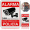LEIASA | Pack Cartel Videovigilancia - 21x28 cm y 9x14 cm - Reflectante - Fabricado Aluminio - Grosor 0.8 mm - Cartel Zona Videovigilada - Entrada Vigilada (SET Carteles videovigilancia)