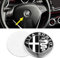 Emblem Schwarz für Alfa Romeo Giulietta Mito 147 159 156 4C Brera,40mm Emblem Logo Aufkleber für Lenkrad Zubehör/Motorhaube Vorne und Hinten und Kofferraum Logo Key Remote Control Emblem