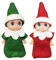 2er Set Weihnachtself Weihnachtselfen Wichtelpuppe, Elfie (Junge) und Elvie (Mädchen) Lustige und Verspielte Elfen Verhalten Sich Schlecht Mini Figuren mit Weichem Körper für Weihnachtsspielzeug Xmas8