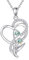 Tulpe Sonnenblumen Rose Lily of the Valley Kette 925 Sterling Silber Blumen Herz Anhänger Halskette Blumen Schmuck Geschenke für Damen Frauen Mädchen Mutter Blume Liebhaber (Lily of the Valley)