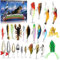 Angel Adventskalender 2024, 24 Köder Set Adventskalender Angeln, Weihnachtskalender Männer, Angler Adventskalender Männer 24 Tage Countdown Weihnachten Geschenk Für Fischer Erwachsene Teenager (E)