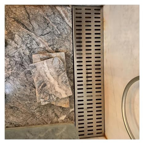 MMDXDLX Canaleta de Desagüe Rejilla de Drenaje for Cocina/baño/Zanja/Cuenca/Placa de Rejilla de sótano fácil de Instalar(20x20x0.2CM)