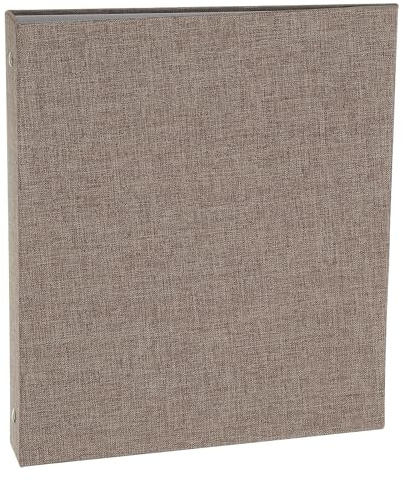 PATIKIL 3 Ring Binder, A5 Größe Flexibler Rundbinder Große Kapazität Leinen Planer Binder für Business Home Classroom, Dunkelgrau
