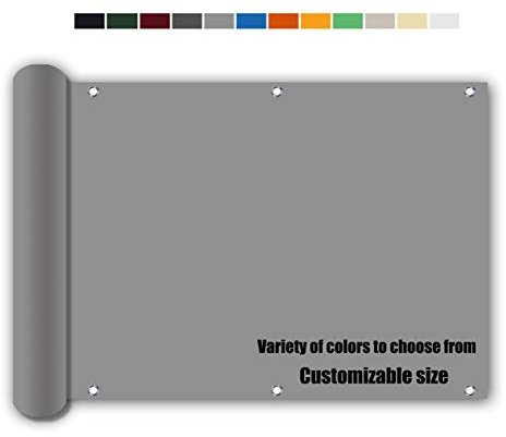 Brise-vue pour balcon - Toile d'ombrage personnalisable pour porche, terrasse, jardin, terrasse, patio - Gris clair (0,8 x 4,5 m)