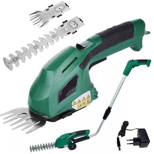 Pole Cordless Hedge Trimmer, 2 In 1 Hedge Cutter Long Reach with Telescopic Handle, Dual Action Blades, Safety Lock, 2000 Mah Battery and Charger for Garden, Lawn, Shrub and Pruning
