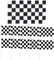 UDNFHL 1 Drapeau De Course en Réseau Noir Et Blanc Et 10 Drapeaux À Main, Décorations De Fête De Course, Drapeaux D'Arbitres, Arrangement De Scène De Fête.