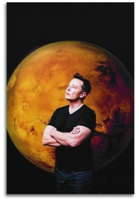 RTHGKTNG Elon Moschus-Poster, dekoratives Gemälde, Leinwand, Wandposter und Kunstdruck, moderne Familienschlafzimmer-Dekoration, Poster, 30 x 45 cm