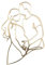 Facetopper silhouette couple femme enceinte décoration gâteau .- NV Sparkle