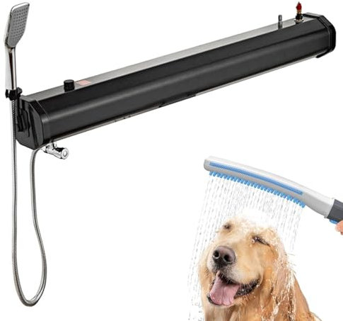 richigblosmum Tragbare Camping-Solardusche, 18/20/30 Liter Wassertank für Dachgepäckträger mit 1,7 m Schlauch & Aufbewahrungstasche, Wasserversorgung für SUV, Limousinen, Wohnmobile, LKW,7.9Gal/30L