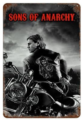 LXODGHE Poster für die TV-Serie The Sons of Anarchy, Wanddekoration, Kunst, Metallblechposter, moderne Bar-Dekorationen, 30 x 20 cm