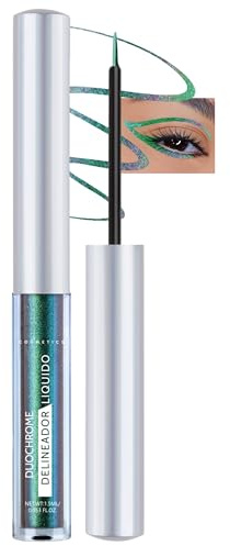 Erinde Chameleon Eyeliner, 2 in 1 Metallic Eyeliner und Eyeshadow, Wasserfest & Langanhaltend, Schnelltrocknend und Wischfest, Hochpigmentiert mit Duochrome Effekt, Ultra Feiner Brush Tip #03