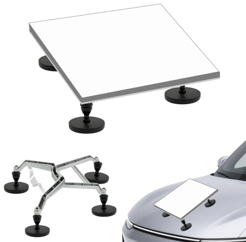 WEWOGA Magnétique Support Incurvé Compatible avec Starlink Mini | D'Aluminium Alliage Montage pour VR, Toit de Voiture, Métalliques Surfaces - 66mm Puissante Ventouse Grande Vitesse Stabilité