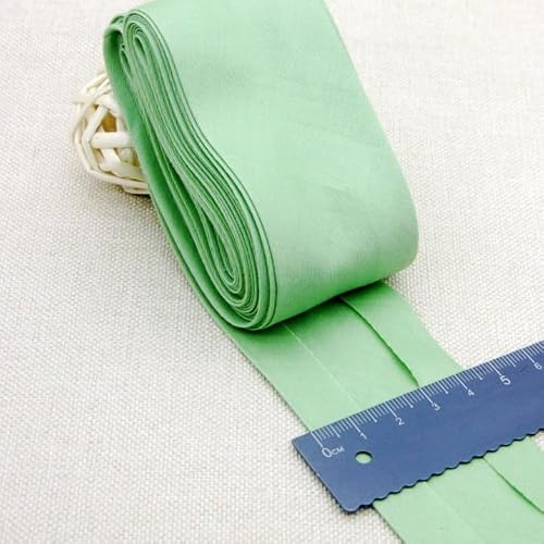 Schrägband Baumwolle 40mm Gefalzt zum nähen Nahtband 5 metre (hellgrün)
