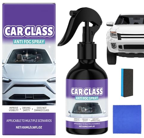 Scheibenwischer Glasreiniger Spray 100ml mit und Handtuch Glasreiniger Fenster Glasreiniger für Fenster Brillen