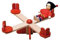 Rülke Holzspielzeug 22003 Puppenhauszubehör, holzfarben, rot