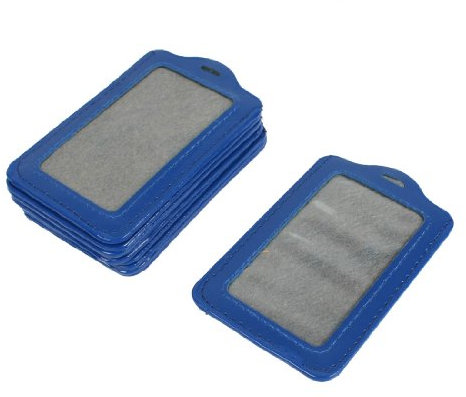 sourcingmap Imitation cuir Design Porte-cartes de visite Bleu Lot de 10