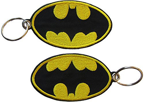 Batman Logo Porte-clés Keychain Écusson brodé Patch insigne