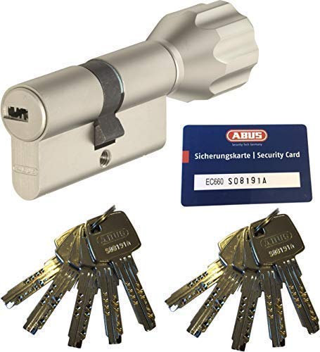 ABUS EC660 ECK660 Profil-Knaufzylinder Länge (a/b) Z30/K30mm (c=60mm) mit 10 Schlüssel, mit Sicherungskarte