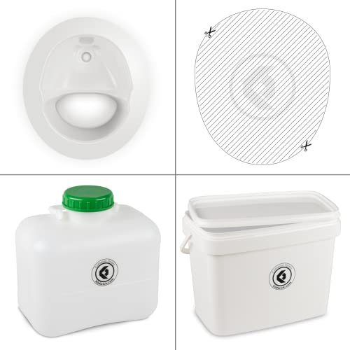 Kildwick FreeLoo L Bausatz - Komposttoilette ohne Gehäuse - Klassik weiß