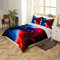 Loussiesd Gamer Gaming Bedding Sets Single Size,Lightnings Gamepad Youth Duvet Cover, Video Games Comforter Cover for Kid Teens Boys Man, Modern Bedroom Decor 2 Pcs Bedding Set,Red Blue