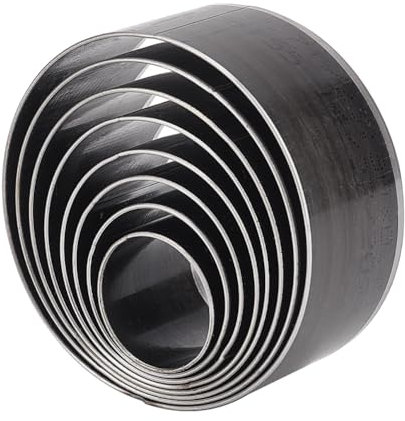 PandaHall 8 Stk. Einloch-Hohlstanzer-Set Aus Kohlenstoffstahl, 8 Größen 20 25 30 35 40 45 50 55 mm Runder Leder-Stanzwerkzeug Schneidform-Stanzstempel Für Handgefertigtes DIY-Lederhandwerk