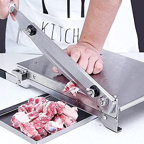 XYEJL Manual Frozen Meat Slicer,Deli Slicer for Home Cooking,Adjustable Thickness Apply to Restaurant,Cutter Pork Feet,Duck Leg,Ribs,Beef,Lamb Chops